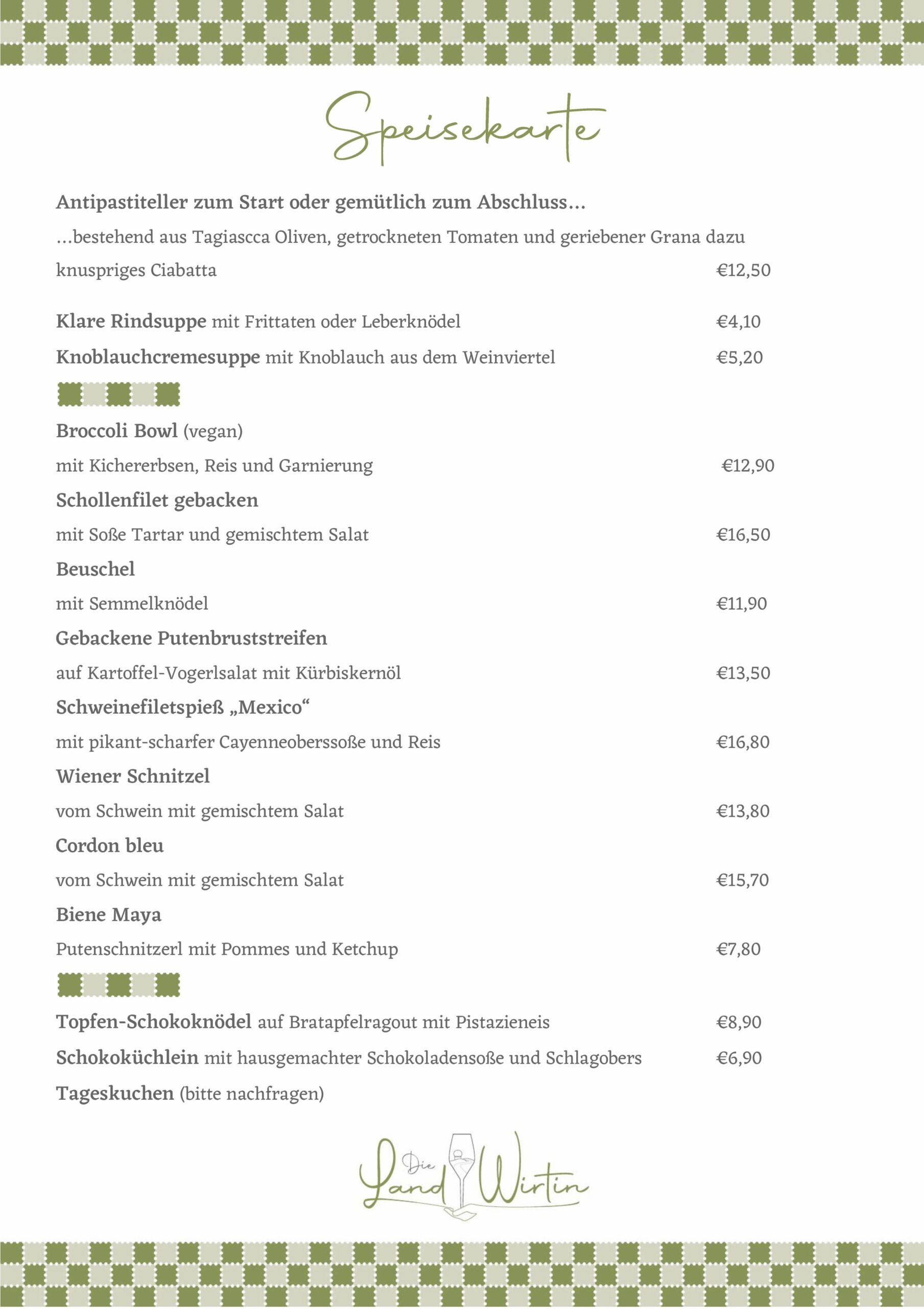 Nachmittagskarte DEZ 24