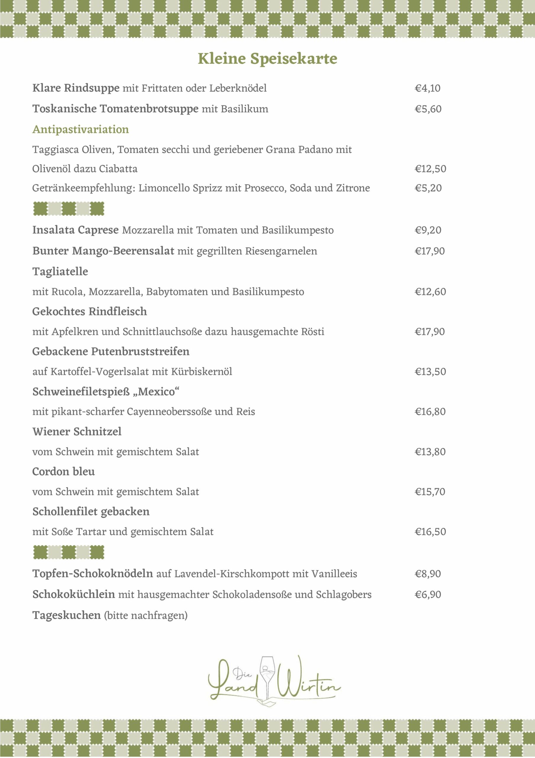 Nachmittagskarte Juli25